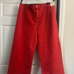Universal Thread Bright Red Wide-Leg Jeans